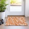 Homeroots 2' X 3' Orange and White Abstract Washable Non Skid Indoor Outdoor Area Rug 559280 - alternate 2