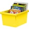 Storex 4 Gallon Storage Bin, Yellow 61453U06C - alternate 2