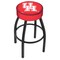 Holland Bar Stool Co 25" 4" Houston Cushion Seat, Blk Wrinkle Base Swivel Bar Stool L8B125Houston - alternate 1