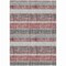 Homeroots 3' X 5' Burgundy And Silver Striped Washable Indoor Outdoor Area Rug 632203 - alternate 1
