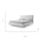 Homeroots White Wood And Faux Leather King Bed Frame With USB 486083 - alternate 2