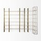 Homeroots 90" Natural and Gold Iron and Solid Wood Curved Six Tier Corner Bookcase 392229 - alternate 2