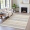 Homeroots 3' X 5' Gold And Silver Striped Washable Indoor Outdoor Area Rug 632209 - alternate 2