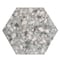 Apollo Tile 9x11 in. Matte Deep Charcoal Gray Porcelain Hexagon Wall and Floor Tile 8.07 sq ft/case, 16PK HEX88TERGRYA - alternate 1