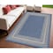 Homeroots 4' X 6' Denim Blue And Ivory Geometric Indoor Outdoor Area Rug 572617 - alternate 2