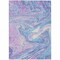 Homeroots 9' X 12' Sky Blue Lavender And Ivory Abstract Washable Indoor Outdoor Area Rug 602675 - alternate 2