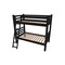 Homeroots Black Twin Over Twin Solid Wood Bunk Bed 548173 - alternate 1