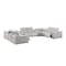 Homeroots Ash Gray Leather Modular U Shaped Ten Piece Corner Sectional With Console 643934 - alternate 2