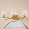 Vaxcel Wilmette 3-Light Vanity Light, Champagne Gold, Crystal Accents, Clear Glass, 24-In. Wide W0567 - alternate 3