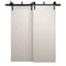 Sartodoors Sliding Closet Barn Bypass Doors 64 x 84 inches, Ego 5005 Painted White Oak, Modern 6.6ft Rails Ha EGO5005BBB-PWO-6484 - alternate 1
