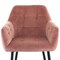 Elama 2 Piece Velvet Tufted Accent Chairs in Pink with Black Metal Legs ELM-214A-PINK - alternate 3