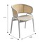 Leisuremod Ervilla Dining Arm Chair with Leather Seat and White Steel Base in White, 4PK ECW-20W-L4 - alternate 2
