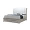Homeroots Natural and Light Gray Distressed Wood And Upholstery Queen Bed Frame With Drawers 634108 - alternate 2