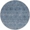 Homeroots 8' Blue And Ivory Round Floral Washable Indoor Outdoor Area Rug 605719 - alternate 2