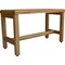 Homeroots Compact Rectangular Teak Shower Outdoor Bench In Natural Finish 376747 - alternate 3