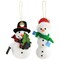 Martha Stewart Holiday Plush Polar Bear and Snowman 4 Piece Ornament Set in White 97158.04 - alternate 3