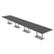 Skutchi Designs Rectangle Conference Table With Power Unit, 48 in W, 240 in L, Grey HAR-REC-48X240-DOU-WA7949-NA - alternate 1