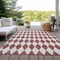Homeroots 5' X 8' Burgundy Geometric Washable Indoor Outdoor Area Rug 577026 - alternate 3