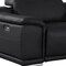 Homeroots 175" Black Top Grain Leather Reclining USB Sofa And Storage 643708 - alternate 3