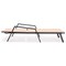 Leisuremod Marlin Patio Chaise Lounge Chair with Armrests in Black Aluminum Frame, Light Brown, 2PK MLABL-77LBR2 - alternate 3