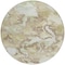 Homeroots 8' Taupe And Ivory Round Abstract Washable Indoor Outdoor Area Rug 609842 - alternate 2