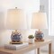 Jonathan Y Justina 16" Ceramic Mini Table Lamp, Blue/White, 2PK JYL3014A-SET2 - alternate 2