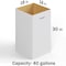 Regal Altair 40 Gallon Corrugated Cardboard Disposable Trash Container, White, Heavy-Duty Event Waste Receptacle ZR-TC-2000 - alternate 2
