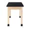 Diversified Spaces Plain Apron Table, Maple, Maple Wood Frame, 48 in W, Black/Maple P7106M30N - alternate 3