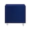 Homeroots 24" Navy Blue and Clear Wood and Acrylic End Table With Three Drawers 544098 - alternate 2