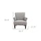 Homeroots 30" Light Gray and Brown Upholstered Arm Chair 526471 - alternate 2