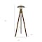 Homeroots 55" Brass Tripod Floor Lamp With Antiqued Brass Dome Shade 526335 - alternate 2