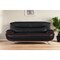 Homeroots 80" Black Leather Sofa With Silver Legs 329455 - alternate 3