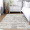 Homeroots 10' X 14' Ivory And Gray Abstract Washable Indoor Outdoor Area Rug 597979 - alternate 2