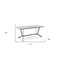 Homeroots 63" Gray White and Black Ceramic and Metal Trestle Base Dining Table 555172 - alternate 2