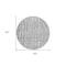Homeroots 8' Gray And Ivory Round Abstract Washable Indoor Outdoor Area Rug 588512 - alternate 2