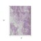 Homeroots 3' X 5' Lavender And Ivory Abstract Washable Indoor Outdoor Area Rug 617782 - alternate 2