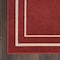 Homeroots 5' Red And Ivory Square Indoor Outdoor Area Rug 545948 - alternate 2