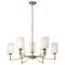 Nuvo Liam, 9 Light Chandelier, Burnished Brass, White Opal Glass 60/8209 - alternate 2