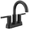 Delta Nicoli Two Handle Centerset Bathroom Faucet, 6.63 in, Matte Black 25749LF-BL - alternate 1