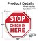 Signmission Stop Check in Here, 10 inch X 10 inch, Vinyl Decal, 2PK OC-D-2PACK-10-312 - alternate 2