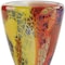 Homeroots 8" Orange Red and Yellow Murano Glass Abstract Oval Table Vase 375778 - alternate 2