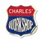 Signmission Charles's Workshop, 18 Inch X 18 Inch, Vinyl Decal SHI-D-18-489-CHARLES - alternate 1