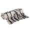 Homeroots 50" X 60" Black and Off White Cotton Woven Plaid Throw Throw Blanket with Fringe 548947 - alternate 2