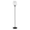 Homeroots 69" Black Novelty Floor Lamp With Clear Seeded Glass Globe Shade 523509 - alternate 1