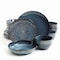 Gibson Elite Matisse 16-Piece Double Bowl Dinnerware Set, Cobalt 120831.16 - alternate 2