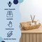 Happimess Rowan Hand-Woven Hyacinth Rectangular Decorative Basket Trays with Handles, Natural (Set of 3), 3PK TRY2000A-3SET - alternate 2
