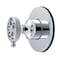 Kingston Brass Single-Handle Six-Way Diverter Valve with Knurled Handle and Round Trim Kit, Polished Chrome KS4031RKZ - alternate 1