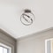 Jonathan Y Nicole 14.25" 2-Light Modern Minimalist Aluminum Ring Integrated LED Semi Flush Mount, Nickel JYL1700B - alternate 4