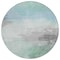 Homeroots 8' Blue And Mint Green Round Abstract Washable Indoor Outdoor Area Rug 611284 - alternate 2