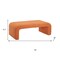 Homeroots 50in Orange Fabric and Plastic Upholstered Bench 668863 - alternate 2